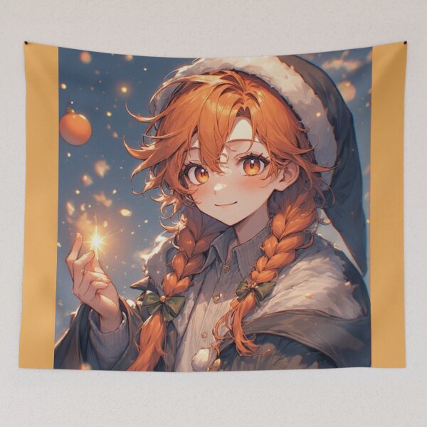 Item preview, Magical anime girl at Christmas designed and sold by ArtsJulian.