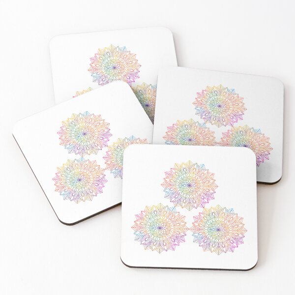 Item preview, Trio of Rainbow Mandalas designed and sold by CarolBeeDesigns.
