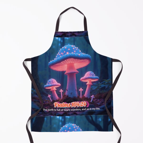 Item preview, Psalm 104:24 Affirmation Art | The Earth Is Full of God's Wonders — Psychedelic Mushroom Faith Design designed and sold by ebocraft.