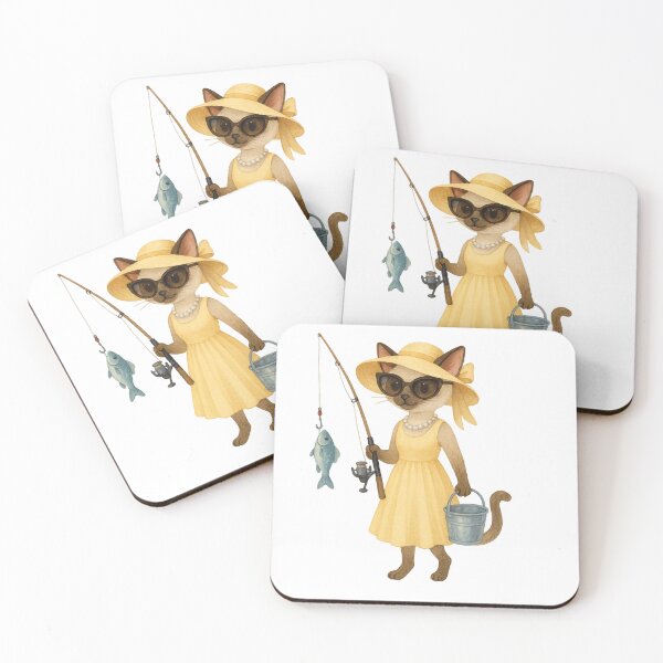 Item preview, Cat Mom Gone Fishing – Cute Outdoor Adventure Cat Lover Design designed and sold by Thanineemedia.