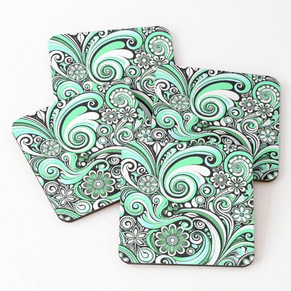 Item preview, Green Swirl Abstract designed and sold by ViaARTfactory.