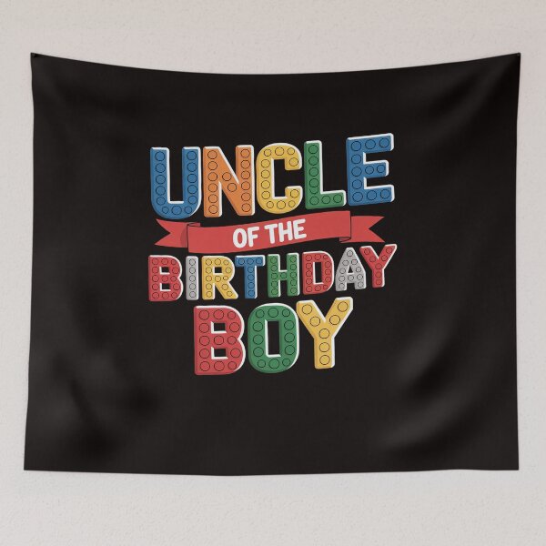 Item preview, Uncle Birthday Boy Building Bricks Family Party Decoration designed and sold by LapFemile.