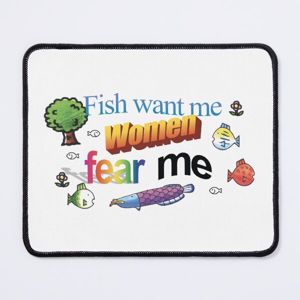 Item preview, Women Fear me. Word Art. Wii Play fishing designed and sold by maura41.