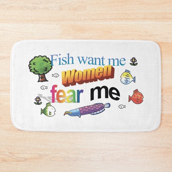 Item preview, Women Fear me. Word Art. Wii Play fishing designed and sold by maura41.