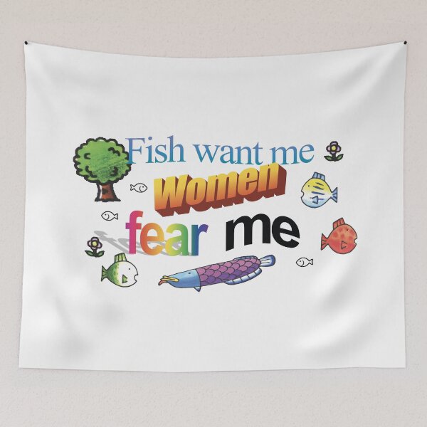 Item preview, Women Fear me. Word Art. Wii Play fishing designed and sold by maura41.