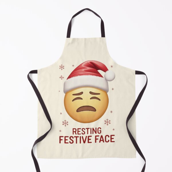 Item preview, Resting Festive Face | Funny Christmas Emoji Santa Hat | Xmas Humor T-Shirt designed and sold by Lazy Planet.