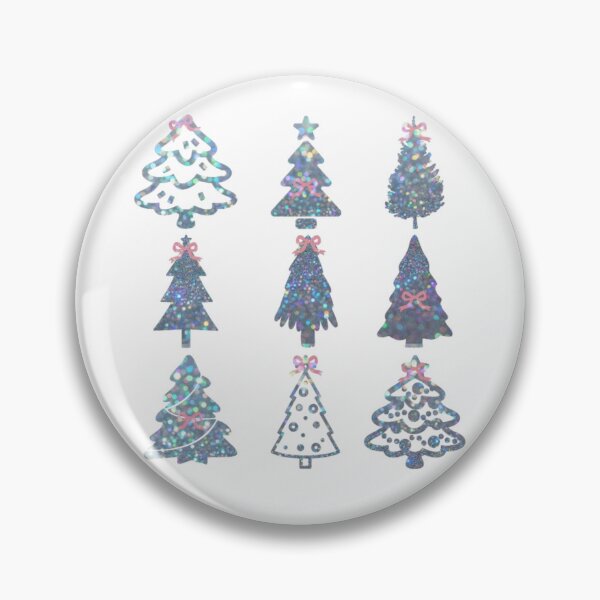 Item preview, Irridescent Glitter Christmas Trees and Ribbon designed and sold by DivineHaven.