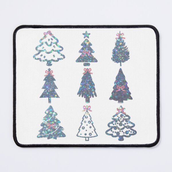 Item preview, Irridescent Glitter Christmas Trees and Ribbon designed and sold by DivineHaven.