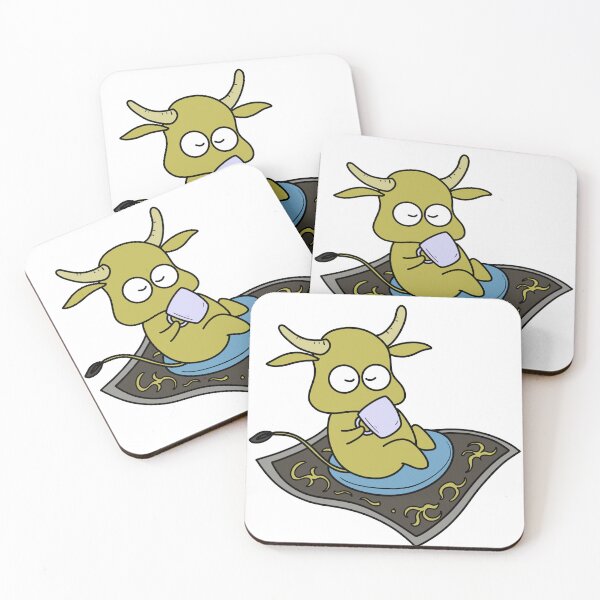 Item preview, Relaxing Bull on a Magic Carpet – Cute Cozy Illustration designed and sold by studio902.