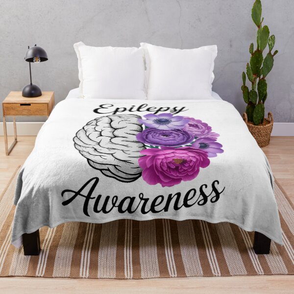 Item preview, Epilepsy Awareness Purple Brain Flower designed and sold by Formatage.