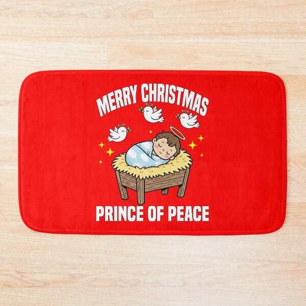 Item preview, MERRY CHRISTMAS - PRINCE OF PEACE | Baby Jesus Manger | Sacred Nativity Christian Christmas Design designed and sold by KEF Custom.