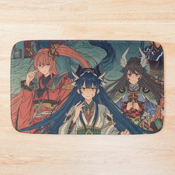 Item preview, Celestial Zodiac Goddess Five – Anime Ukiyo-e Fantasy with Giant Kaiju & Moonlit Waves designed and sold by Vandy Fullam.