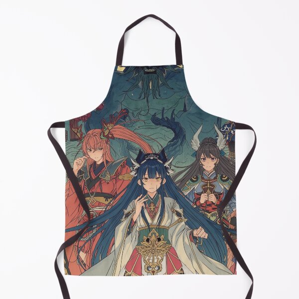 Item preview, Celestial Zodiac Goddess Five – Anime Ukiyo-e Fantasy with Giant Kaiju & Moonlit Waves designed and sold by Vandy Fullam.