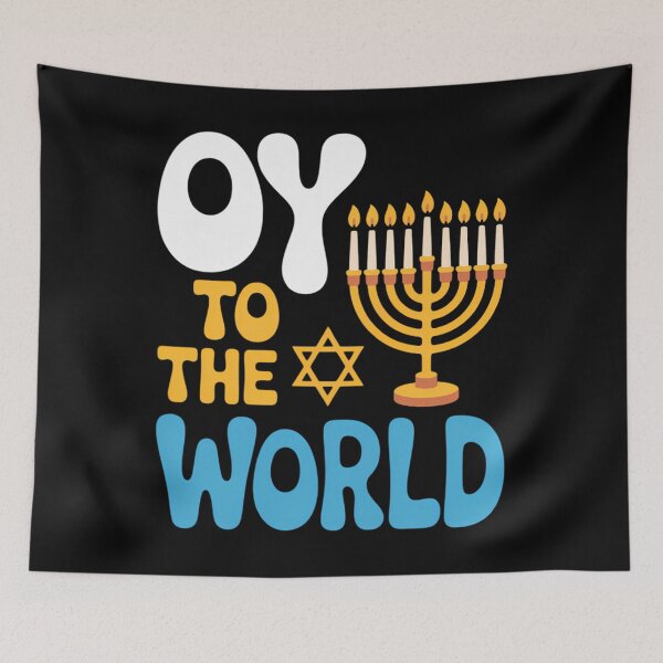 Item preview, Oy To The World, Happy Hanukkah designed and sold by papertaless.