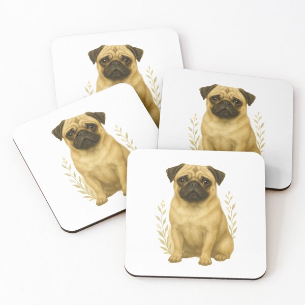 Item preview, Sweet Fawn Pug Charm designed and sold by TheJoyfulPen.