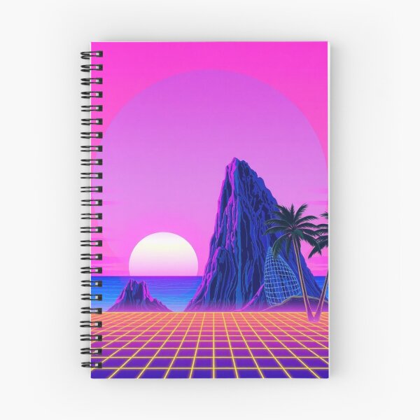 Item preview, Synthwave Sunset Island Grid - Vaporwave Aesthetic Art designed and sold by EllDAV777.