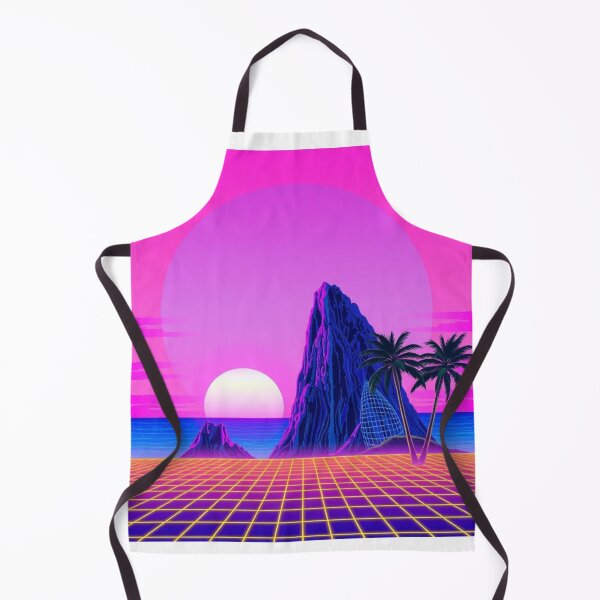 Item preview, Synthwave Sunset Island Grid - Vaporwave Aesthetic Art designed and sold by EllDAV777.
