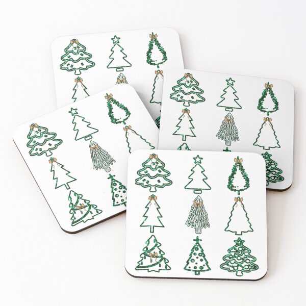 Item preview, Irridescent Glitter Christmas Trees and Ribbon designed and sold by DivineHaven.