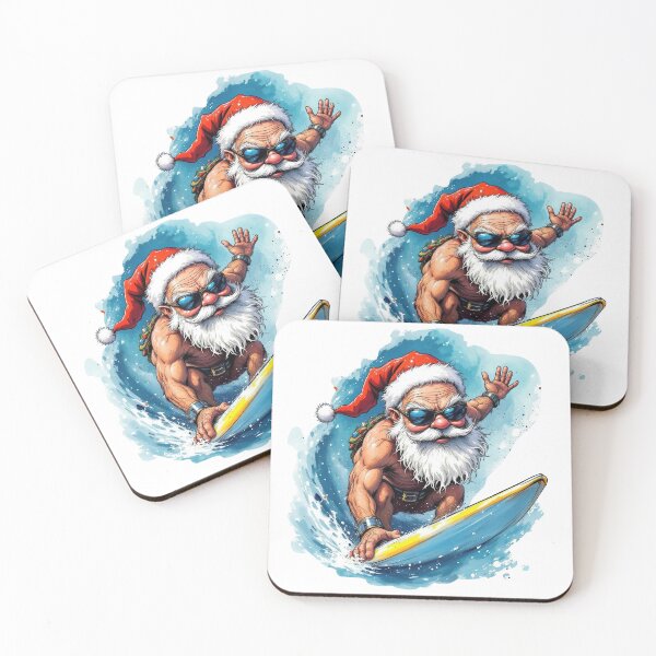 Item preview, Surfing Santa designed and sold by ArtShare.