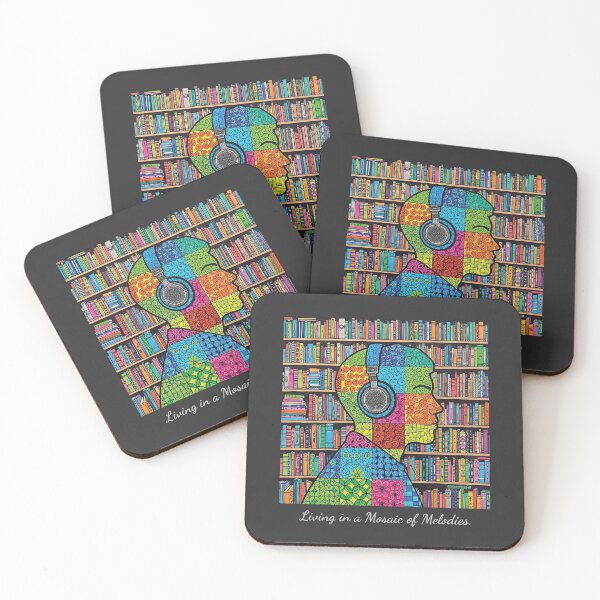 Item preview, "Living in a Mosaic of Melodies" Music and Book Lover Art designed and sold by KiwiRider.