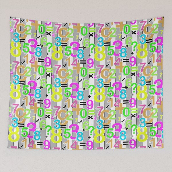 Item preview, Fun colorful arithmetic math bright retro pattern  designed and sold by fuzzyfox.