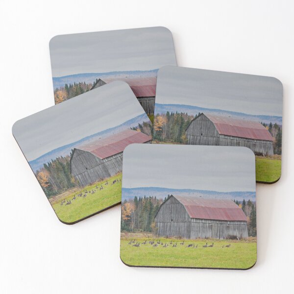 Item preview, Red-roofed barn in the Laurentians, Quebec, Canada designed and sold by Production Art Manon Meilleur.