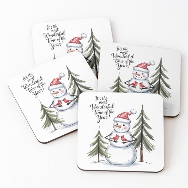 Item preview, Snowman Christmas It's The Most Wonderful Time Of The Yeas designed and sold by papertaless.
