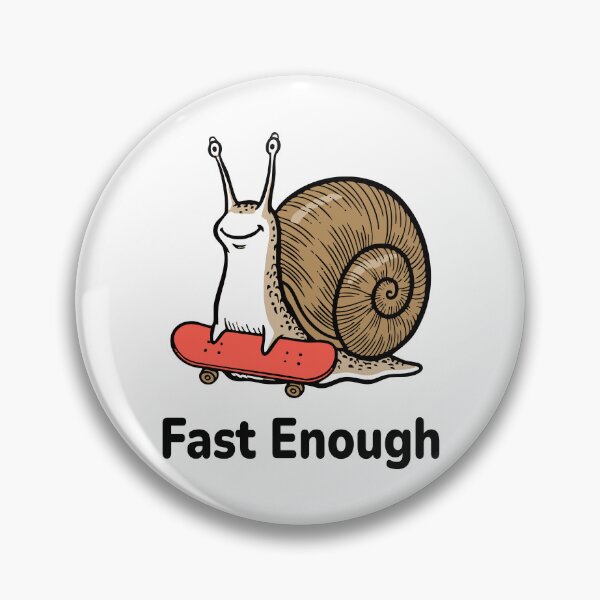 Item preview, Snail on skateboard – Fast enough designed and sold by threeABinks.