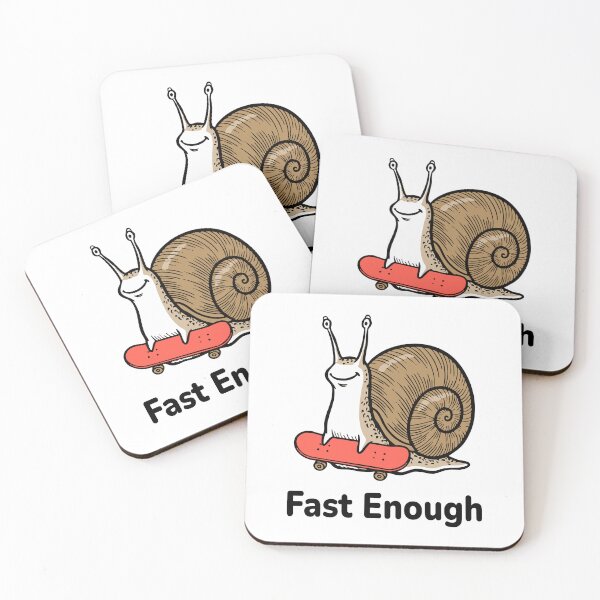 Item preview, Snail on skateboard – Fast enough designed and sold by threeABinks.