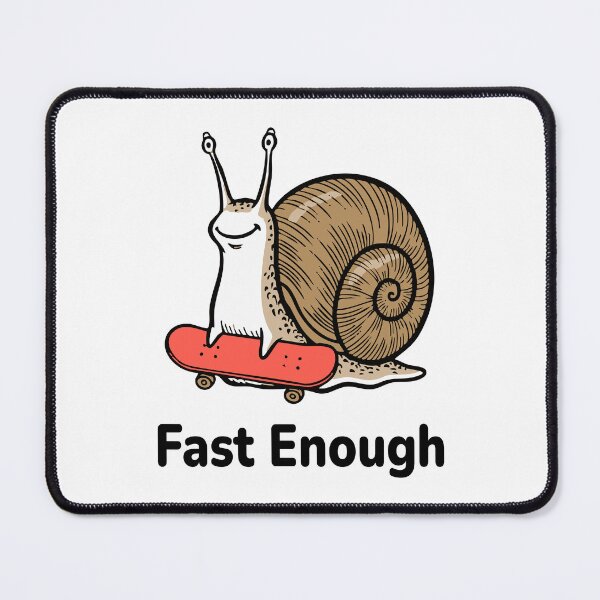 Item preview, Snail on skateboard – Fast enough designed and sold by threeABinks.