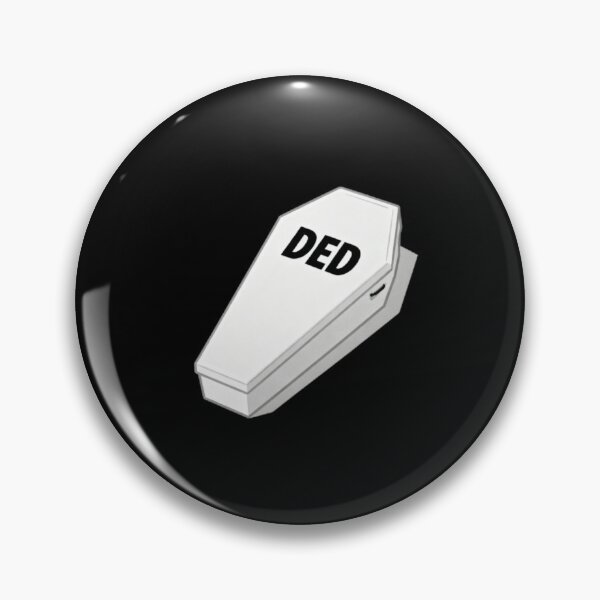 Item preview, Minimalist Funny White Coffin "DED" Illustration designed and sold by optimusprime39.
