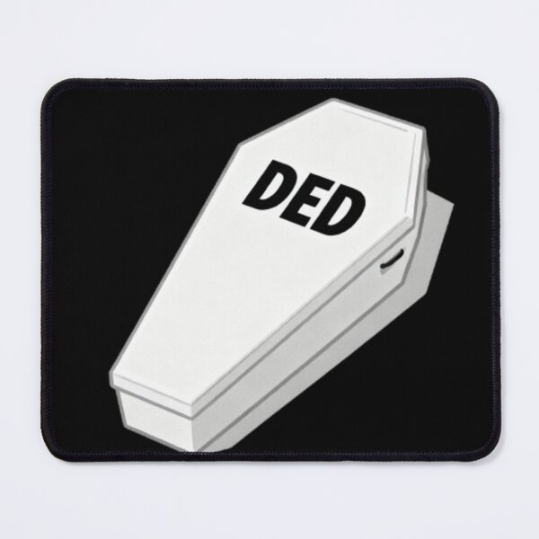 Item preview, Minimalist Funny White Coffin "DED" Illustration designed and sold by optimusprime39.