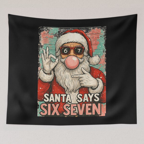Item preview, Santa Six Seven Meme Christmas Design designed and sold by FemmeForge.