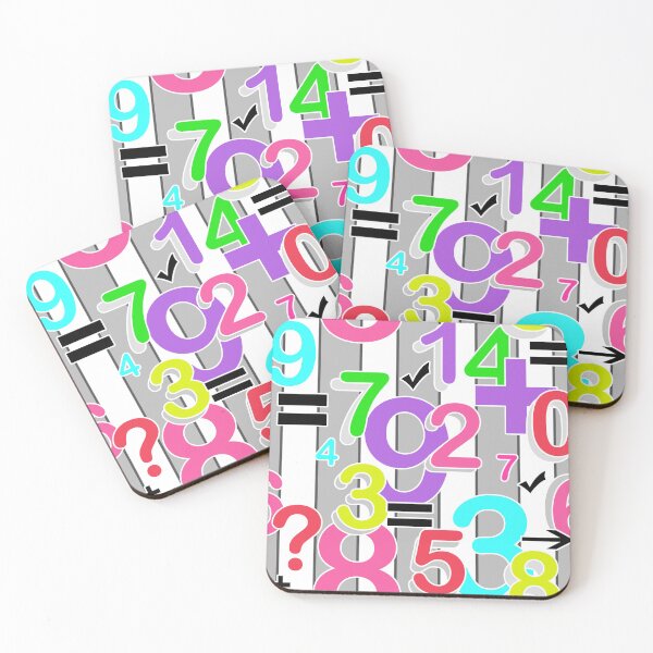 Item preview, Fun colorful arithmetic math bright retro pattern  designed and sold by fuzzyfox.