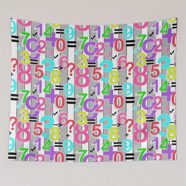 Item preview, Fun colorful arithmetic math bright retro pattern  designed and sold by fuzzyfox.