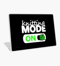 knitting mode on / funny gifts for knitters Laptop Skin