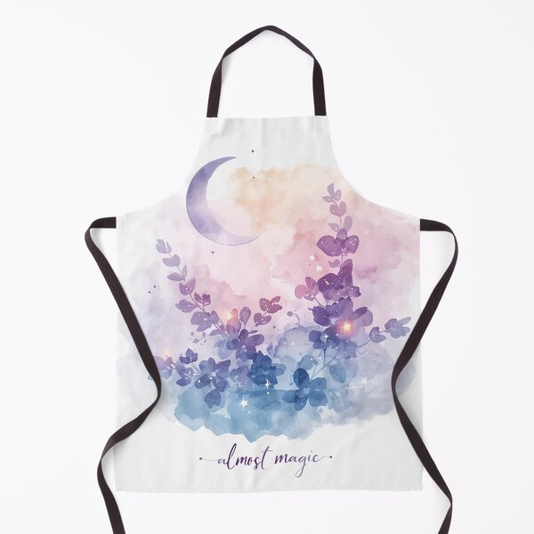 Item preview, Almost Magic, Moon & Floral Pink–Blue Aesthetic Sticker designed and sold by Moodune.