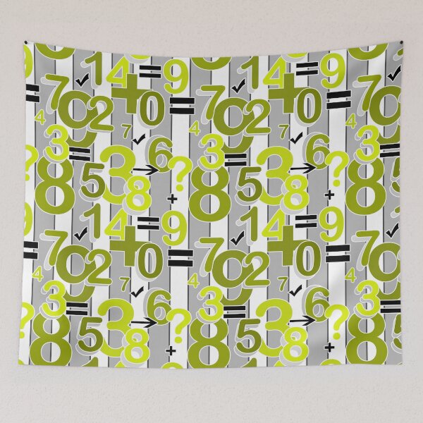 Item preview, Fun colorful arithmetic math bright retro pattern  designed and sold by fuzzyfox.