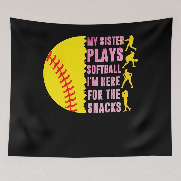 Item preview, Softball Sister T-Shirt – Bold I'm Here for the Snacks designed and sold by TinaMDedrick.