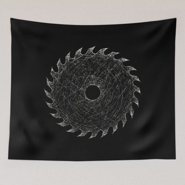 Item preview, Scratch-Style Saw Blade – Industrial Grunge Metal Illustration designed and sold by Mortisigil.