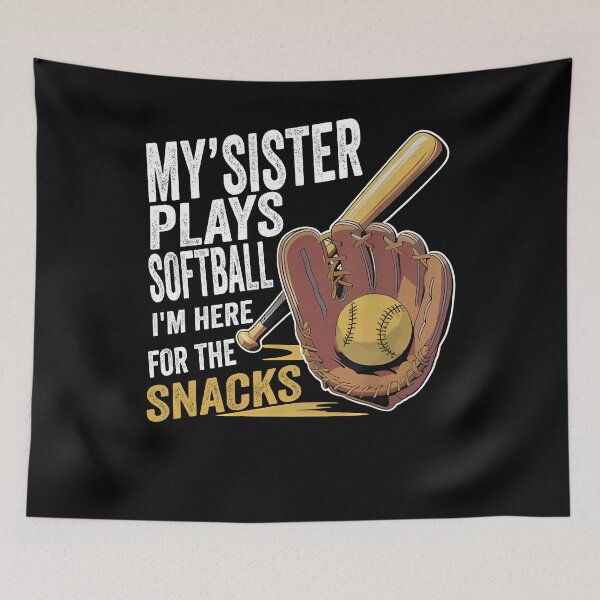Item preview, Softball Sister Shirt – Funny Glove & Snacks Design designed and sold by LashondaGreen89.