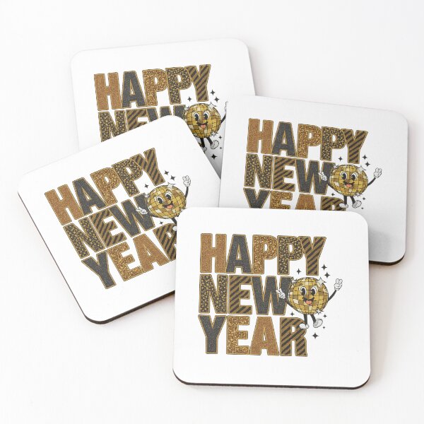 Item preview, Elegant Happy New Year Typography • Sparkle Stars New Year Celebration Design designed and sold by EverlaPrints.