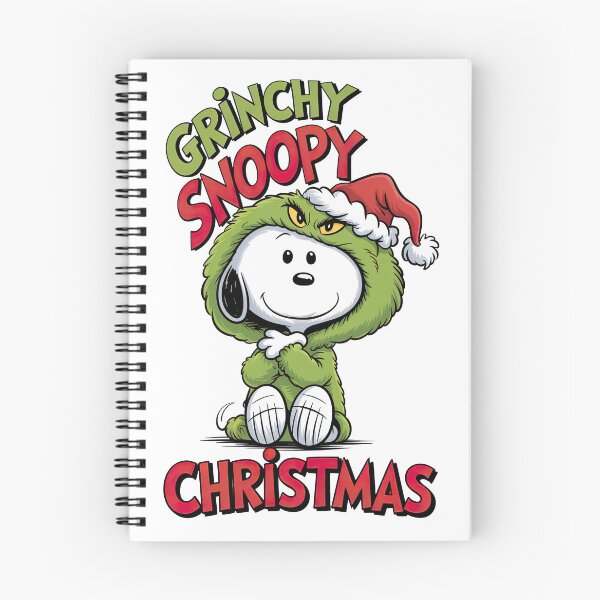 Artikelvorschau, Snoopy Weihnachten 2026, Snoopy trifft den Grinch – Festliches Weihnachts-Mashup entworfen und verkauft von graphic-genie.