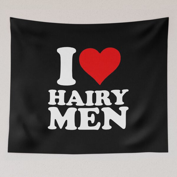 Item preview, I Heart Hairy Men - Funny Saying designed and sold by diannitagemvi.