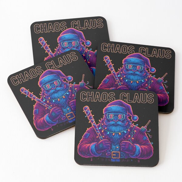 Item preview, Neon Chaos Claus – Cyberpunk Santa designed and sold by SoulenCify.
