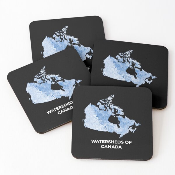Item preview, Watersheds of Canada - dark background designed and sold by Half Serious.