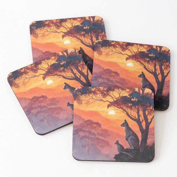 Item preview, Kangaroo Dawn Watchers designed and sold by ArgentoArt.