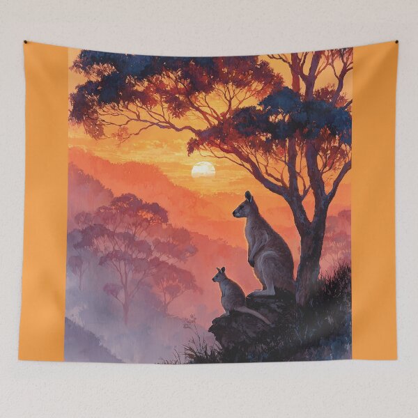 Item preview, Kangaroo Dawn Watchers designed and sold by ArgentoArt.