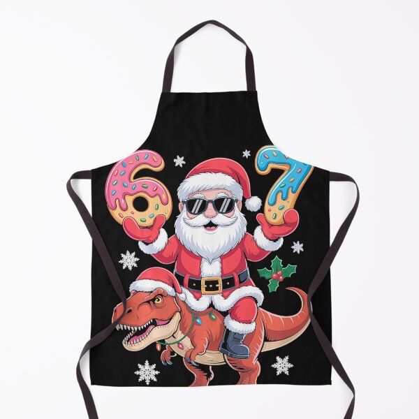 Item preview, Funny Christmas 67 Santa Riding Dinosaur Design designed and sold by FemmeForge.