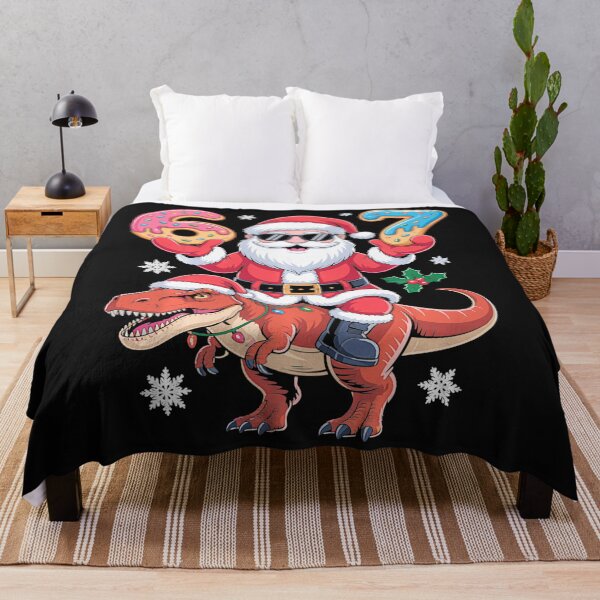 Item preview, Funny Christmas 67 Santa Riding Dinosaur Design designed and sold by FemmeForge.